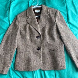 Ann Taylor Brown Wool Blazer